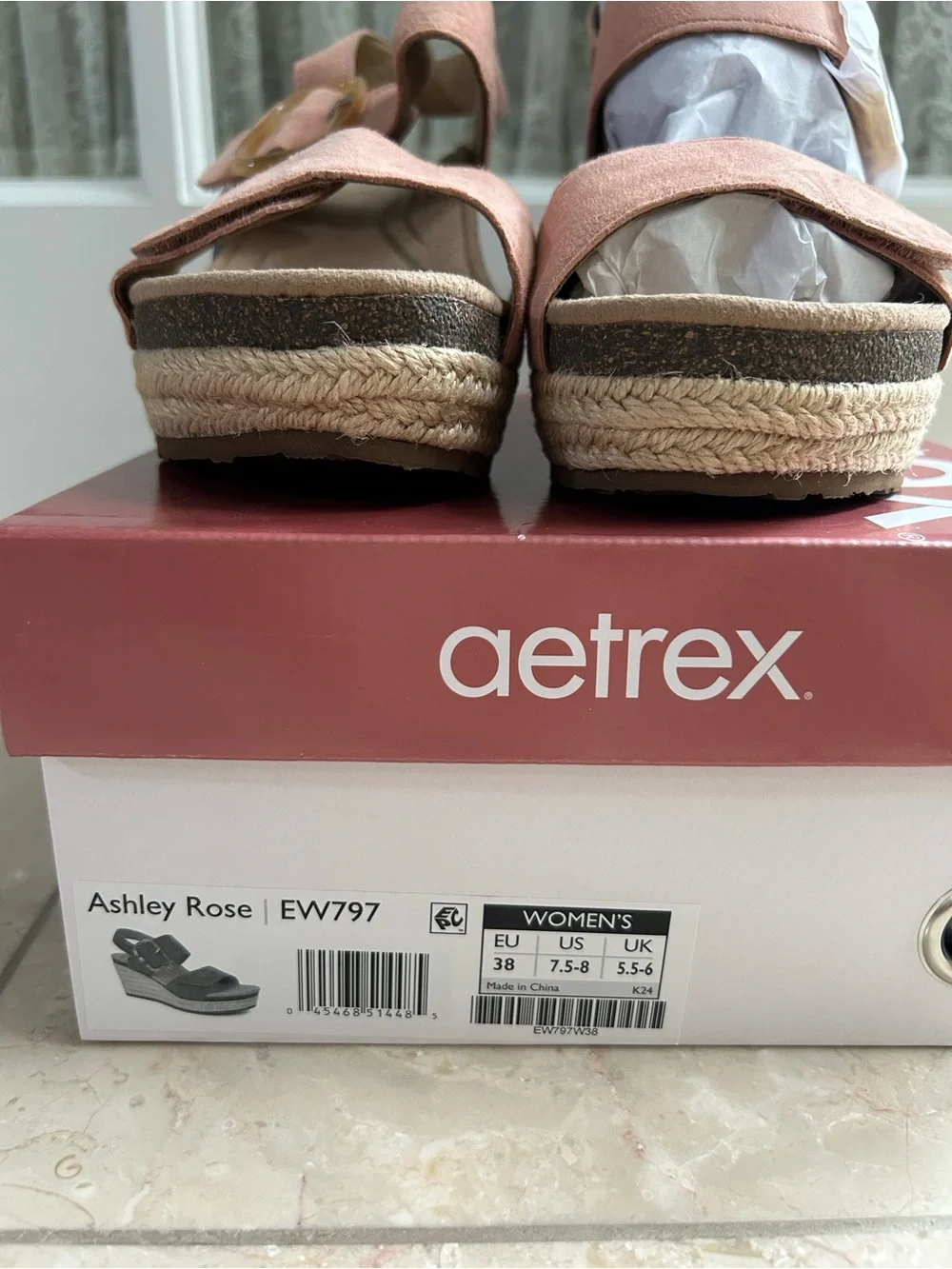 Aetrex Ashley Wedge Sandals